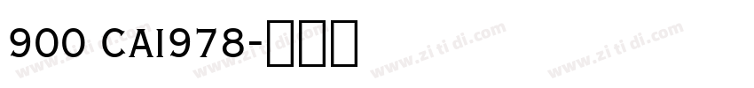 900 CAI978字体转换